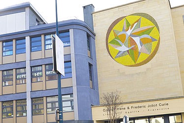 Façade du collège Juliot Curie de Pantin